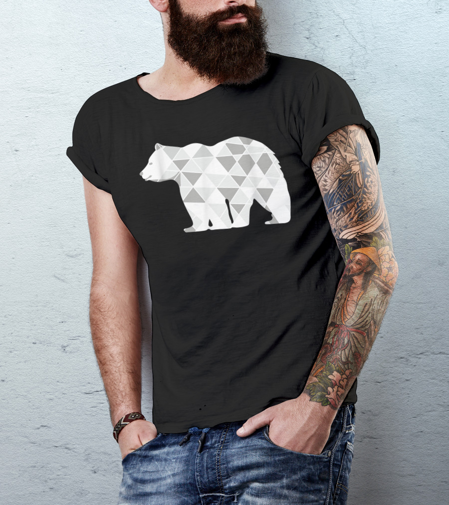 Polar Bear Geometric North Pole T-Shirt