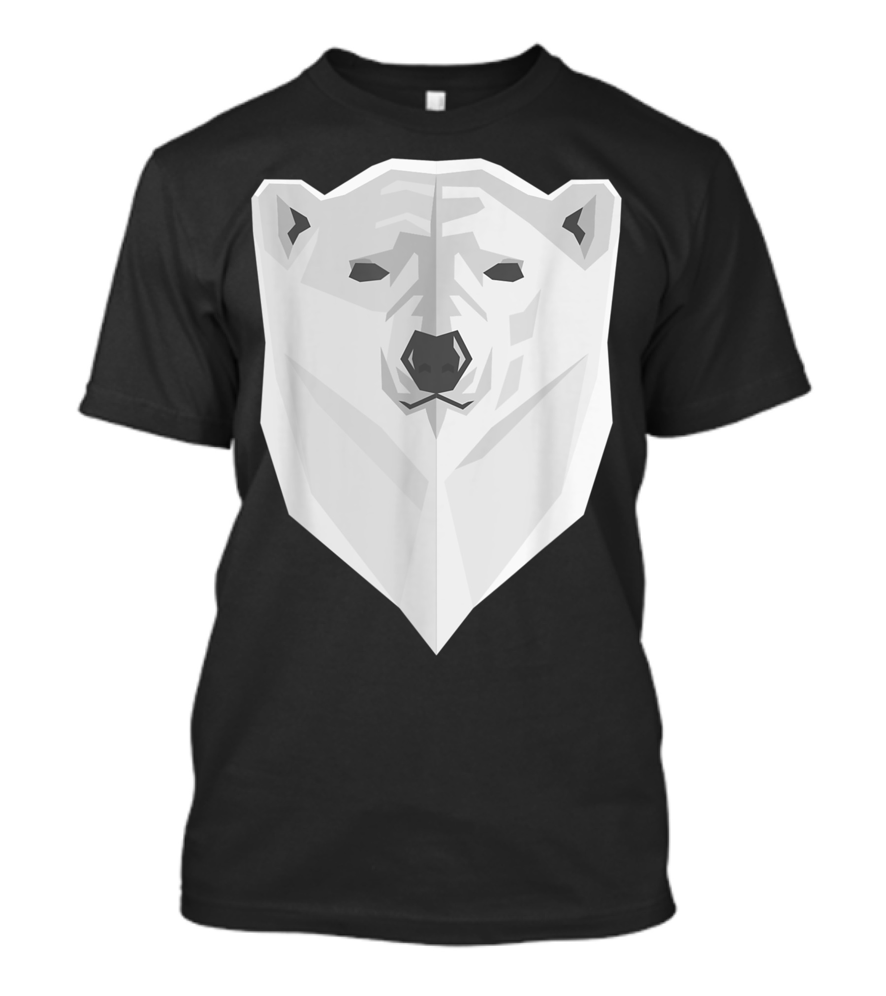 Polar Bear Minimalist Wild Animal Nature Lover Geometric T-Shirt