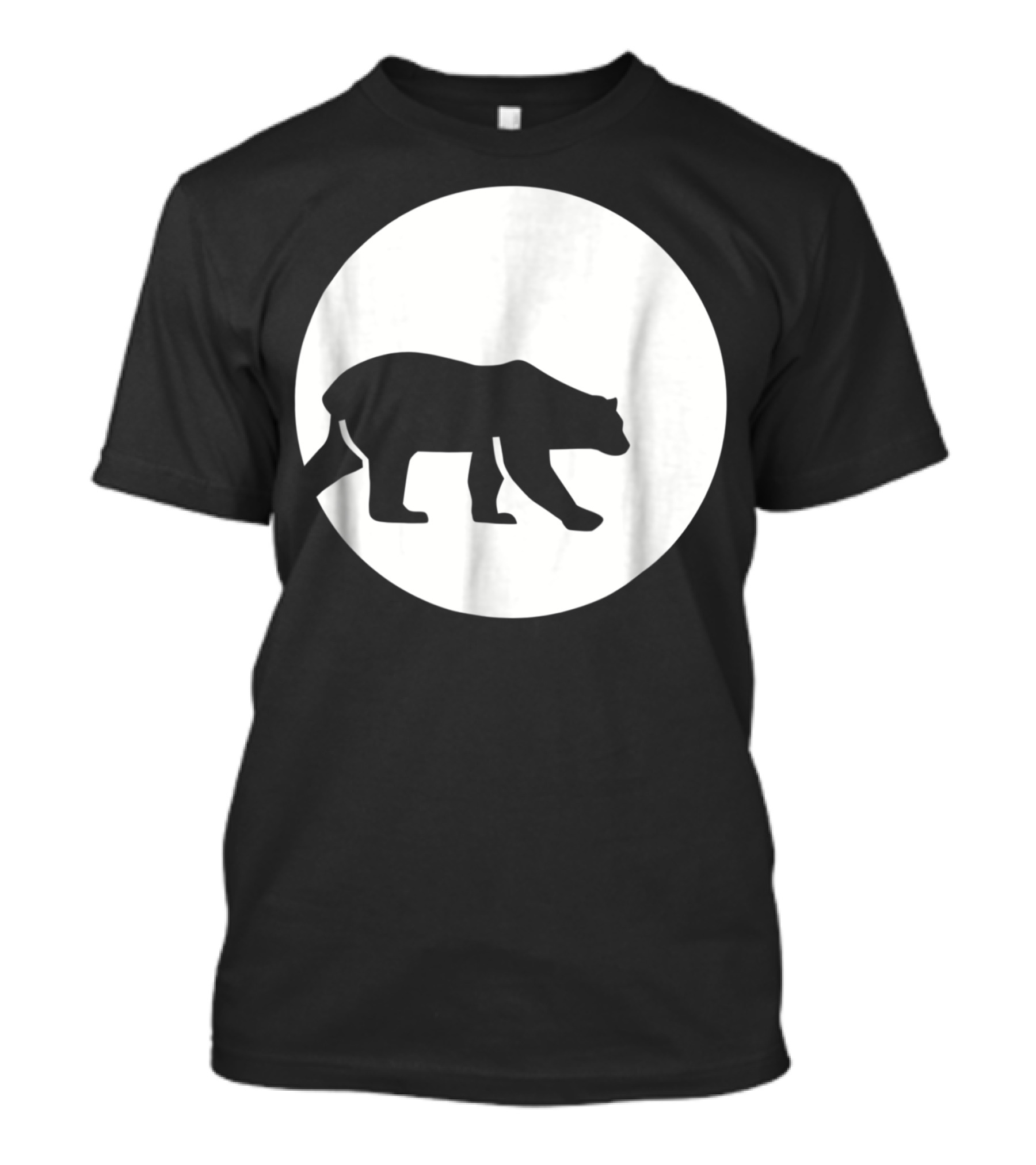 Polar Bear Silhouette Against Full Moon T-Shirt