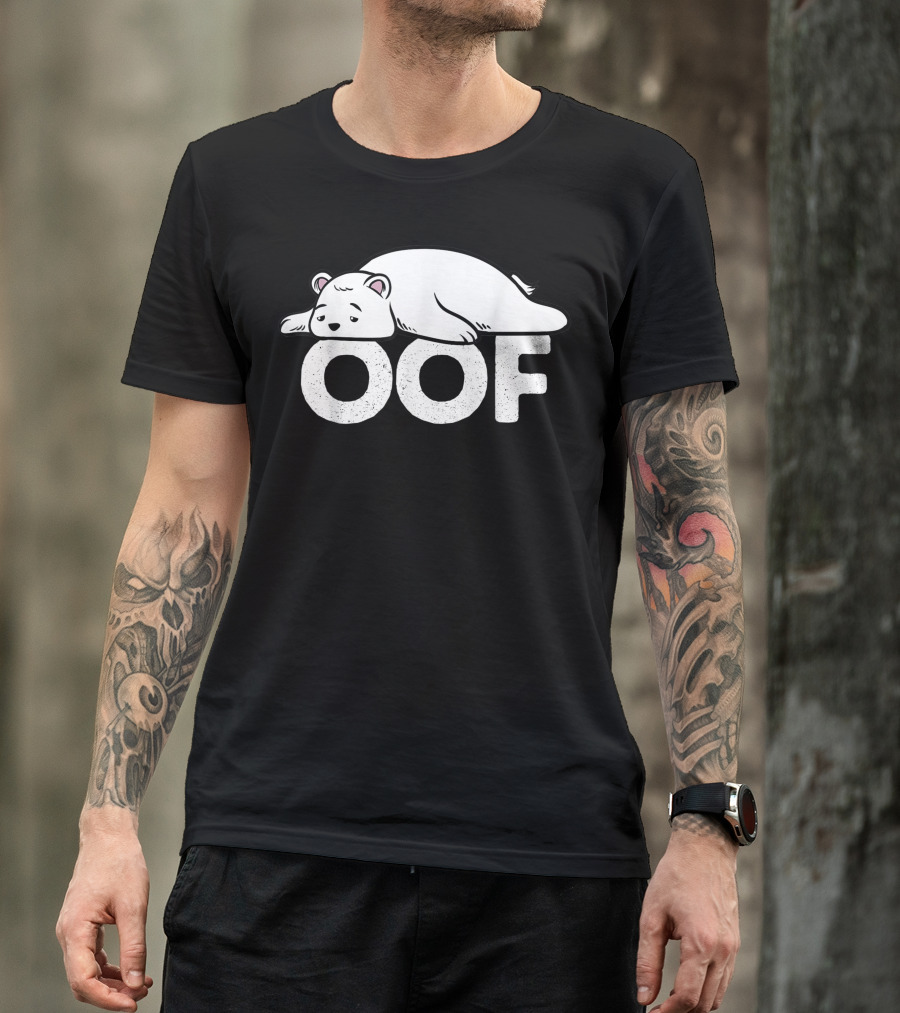 Polar Bear Oof Internet Video Gaming Gamer Relaxed Bear Mood T-Shirt