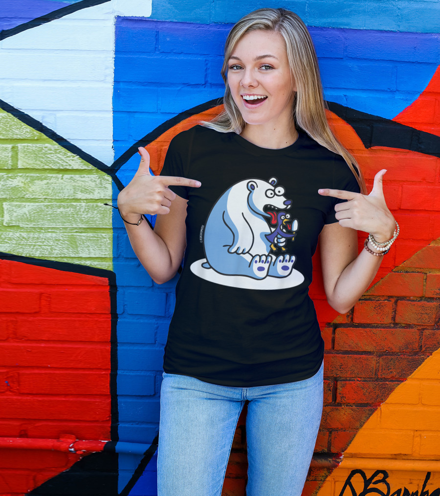Polar Bear And Penguin Ice Cream Adventure T-Shirt