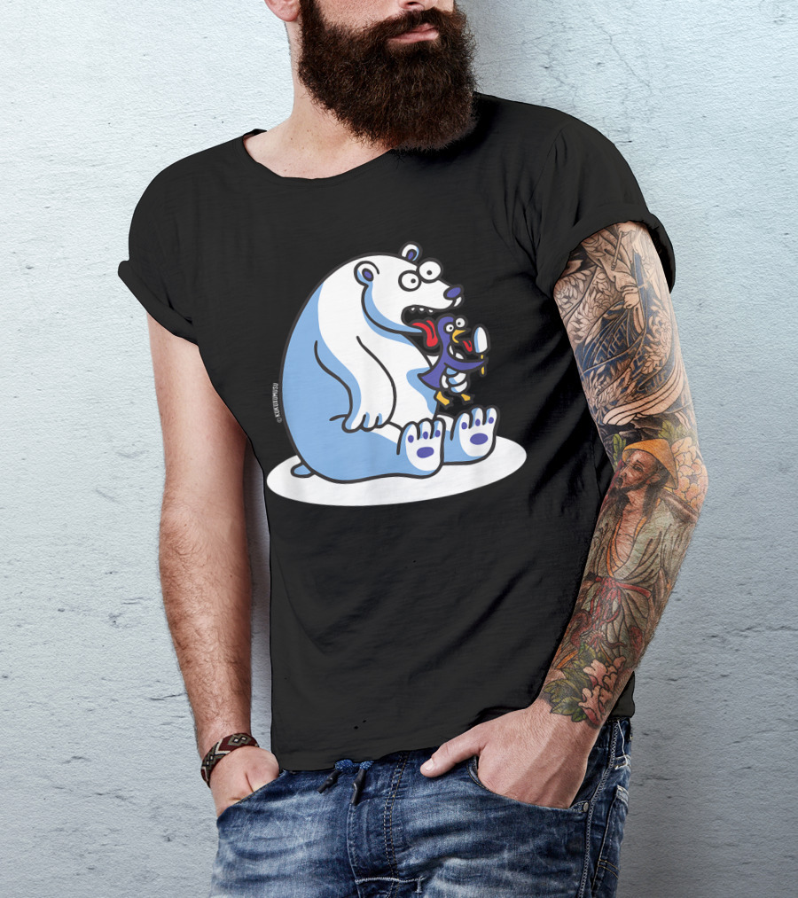 Polar Bear And Penguin Ice Cream Adventure T-Shirt
