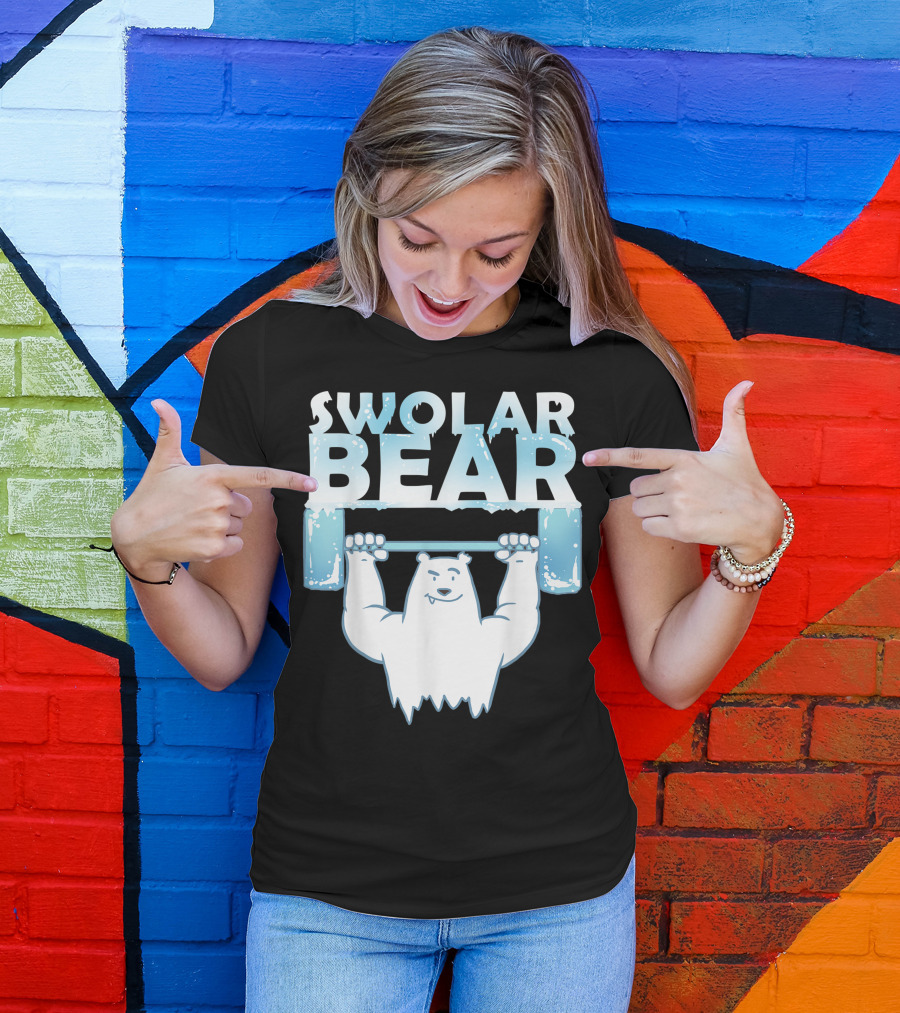 Swolar Bear Polar Bear Lifting Weights T-Shirt