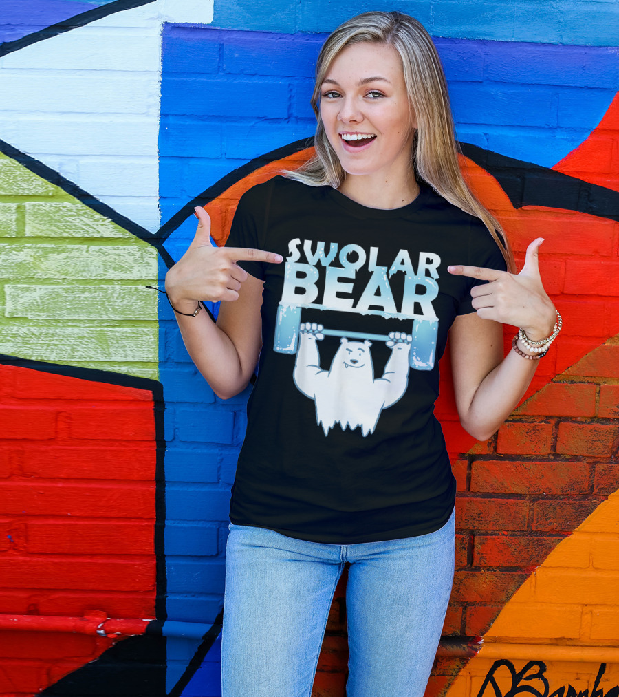 Swolar Bear Polar Bear Lifting Weights T-Shirt