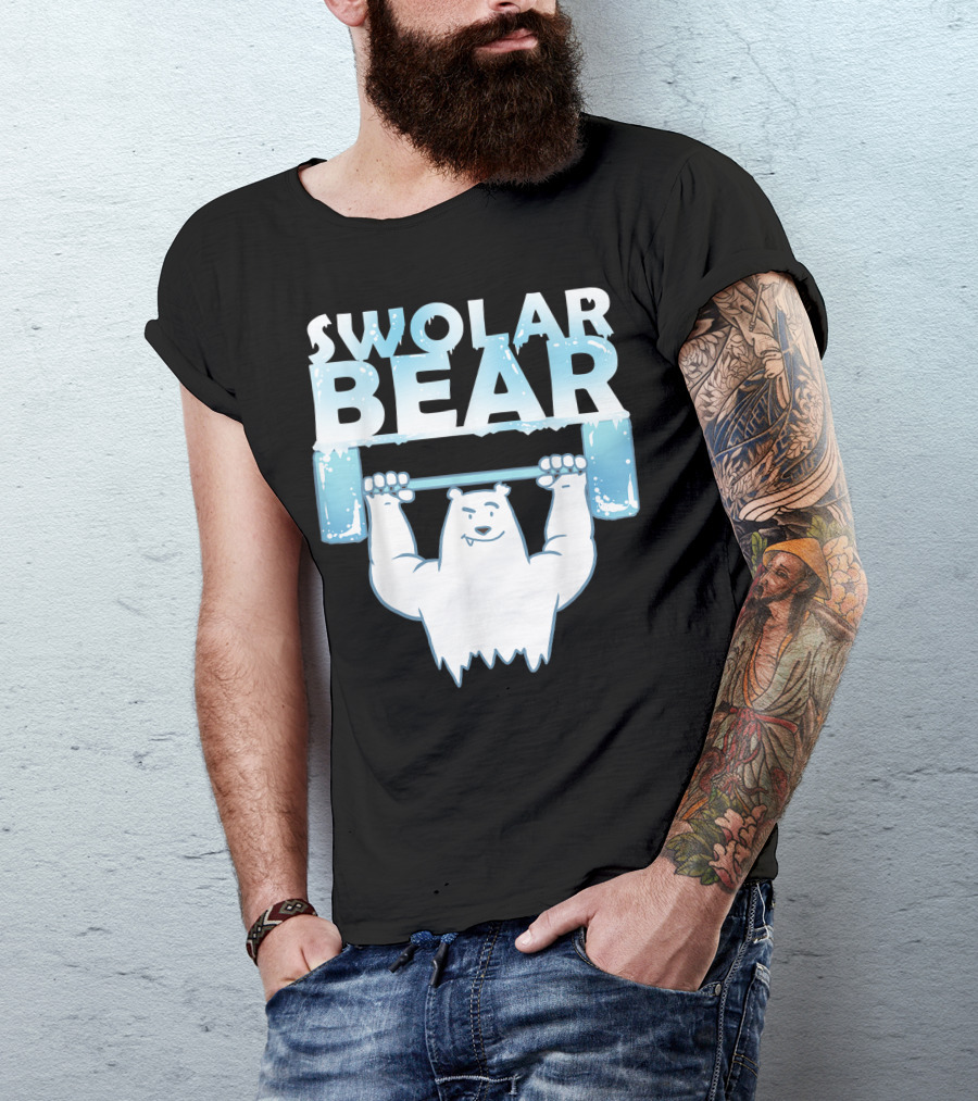 Swolar Bear Polar Bear Lifting Weights T-Shirt