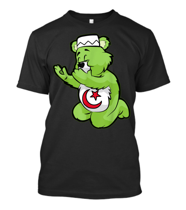 Praying Teddy Bear Muslim Islam Prayer Quran Moon Star Hat T-Shirt