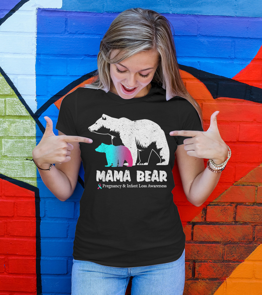 Mama Bear Pregnancy And Infant Loss Awareness T-Shirt
