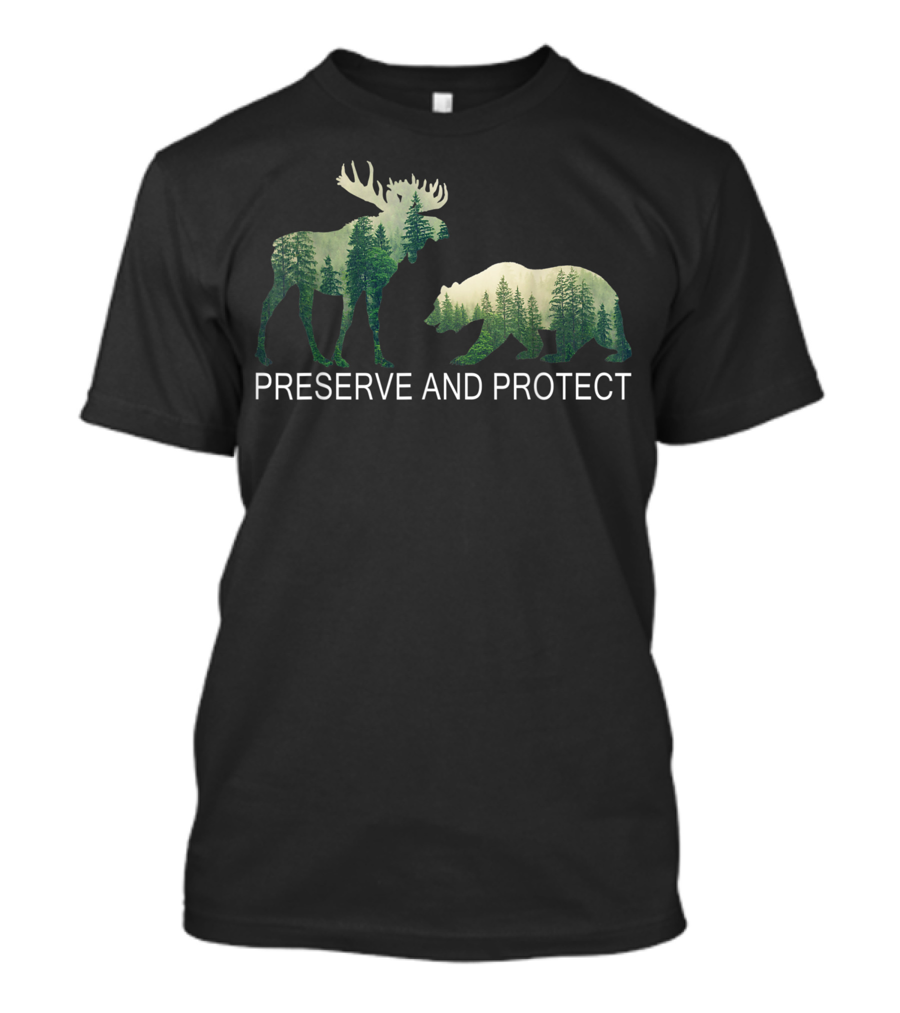 Preserve And Protect Bears Moose Conservation National Park T-Shirt