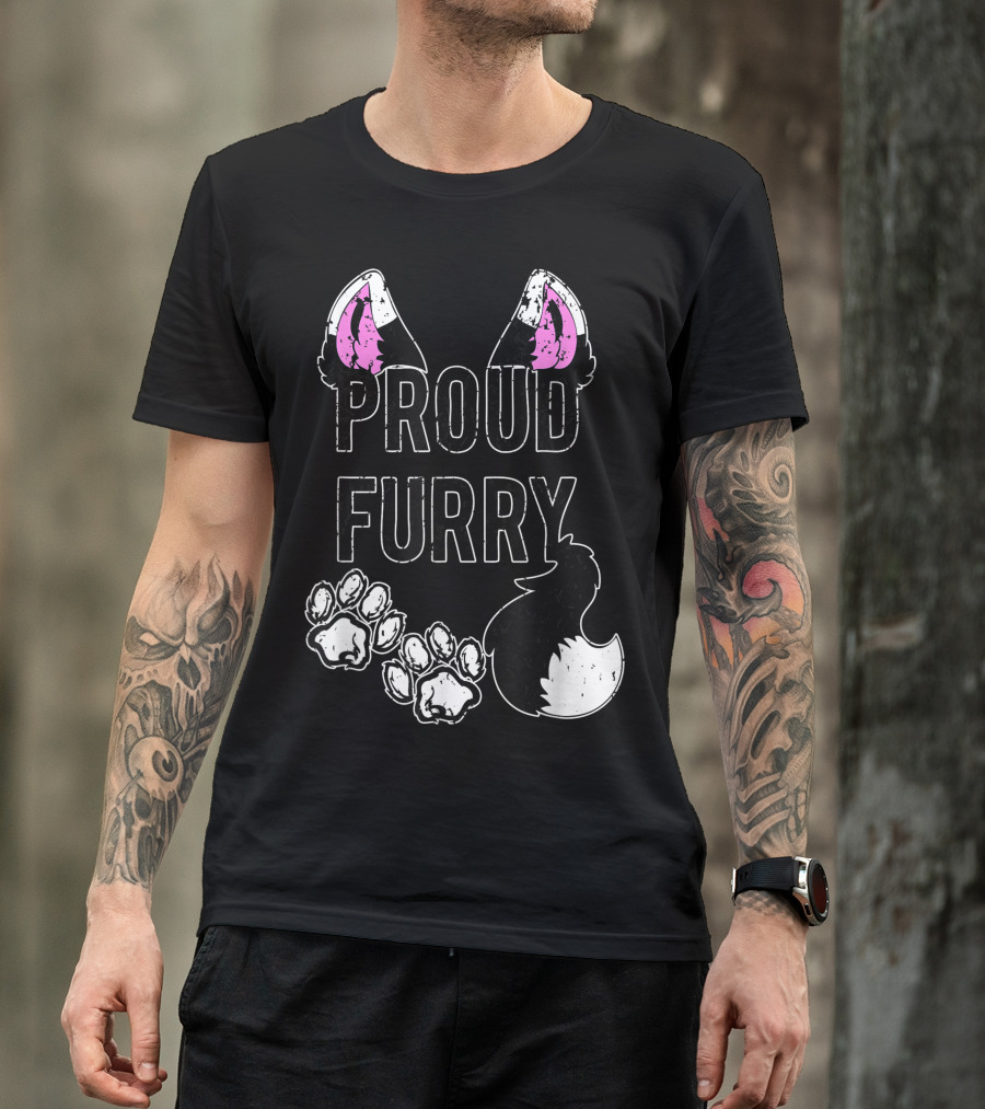 Proud Furry Ears Paws Tail Cosplay T-Shirt