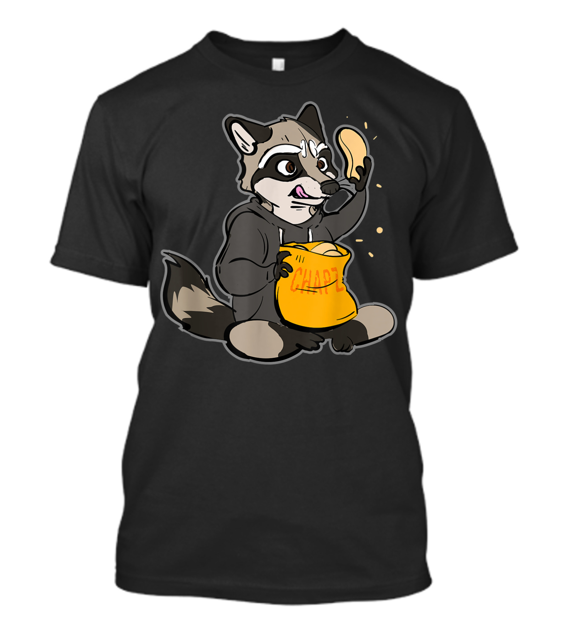Raccoon Chips Raccoon Furry Furries Tail Ears Cosplay Chapel T-Shirt