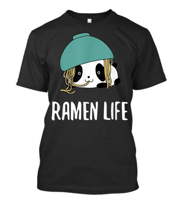Ramen Life Panda Noodle Bear Bowl T-Shirt