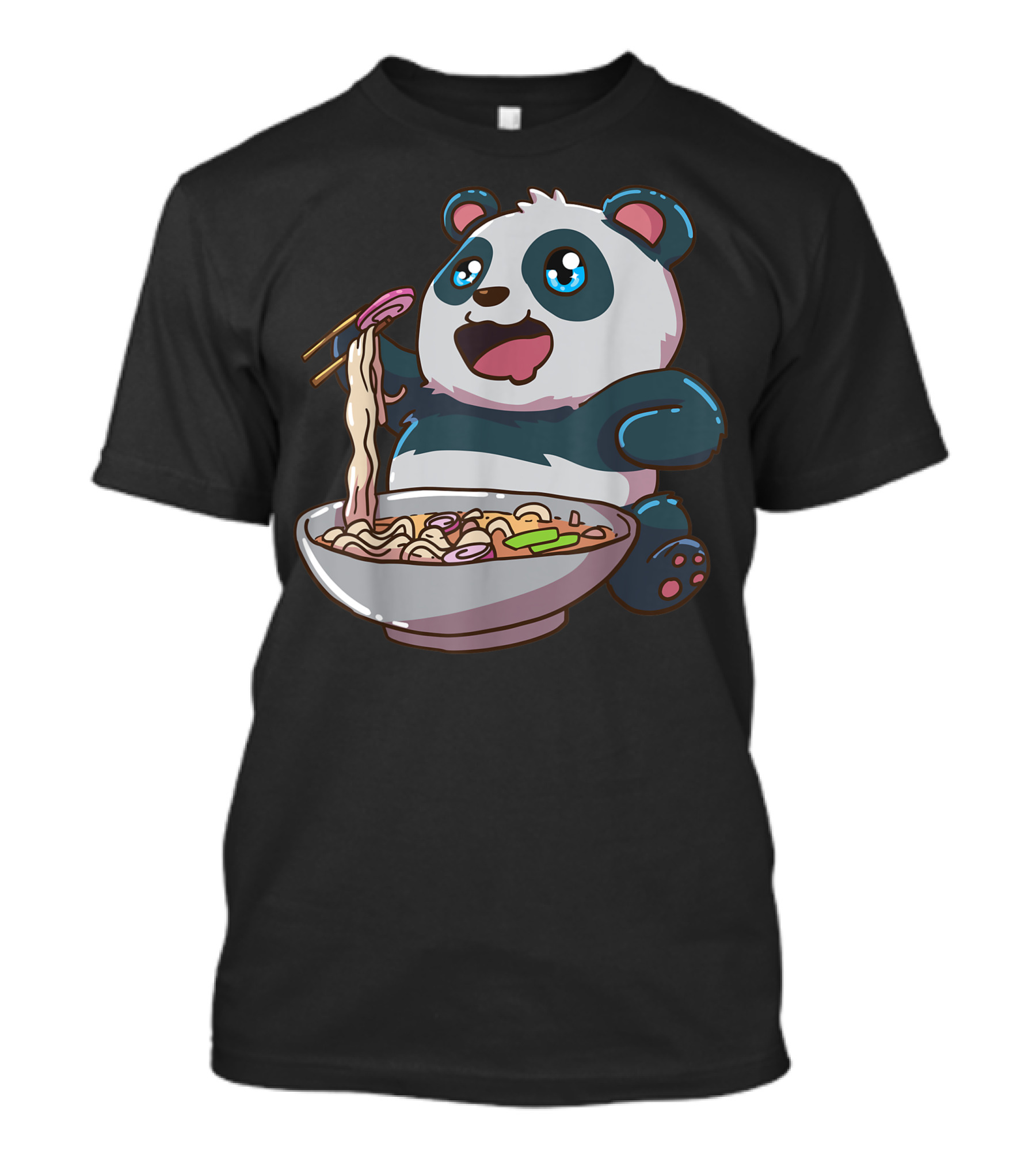 Ramen Panda Bear Noodle Bowl Cute T-Shirt