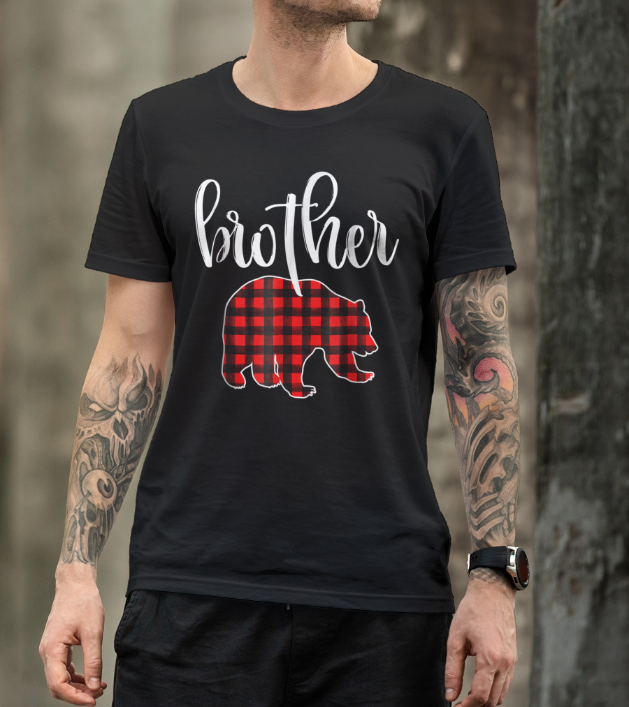 Brother Bear Red Plaid Matching Family Buffalo T-Shirt