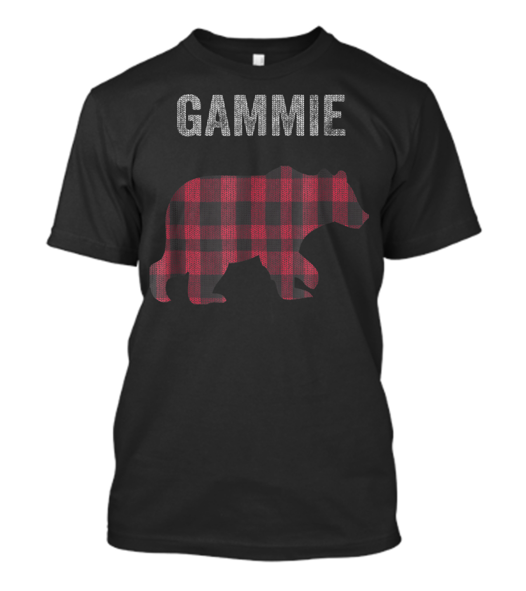 Gammie Bear Red Plaid Buffalo Check T-Shirt