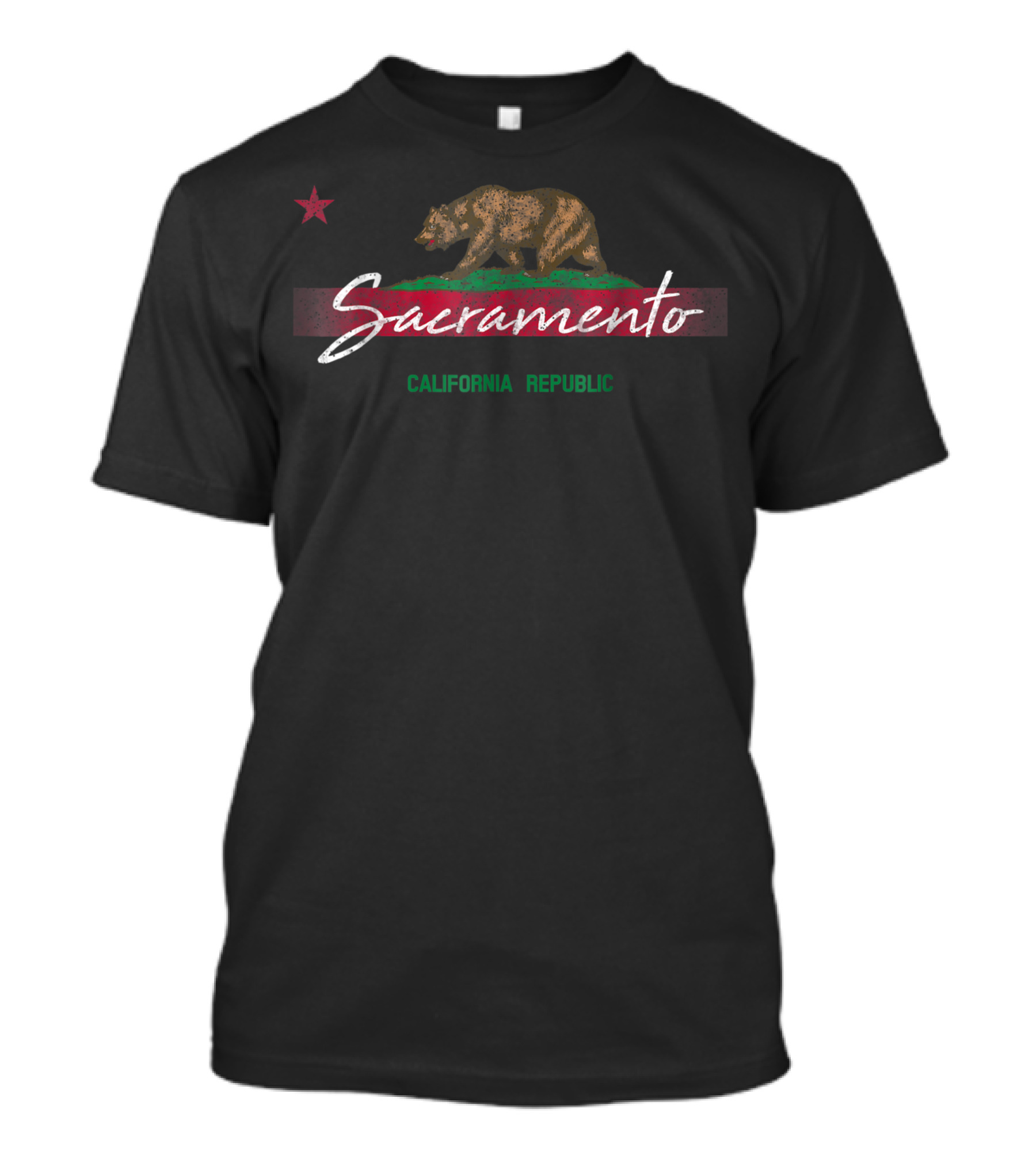 Sacramento California Republic State Flag Bear T-Shirt