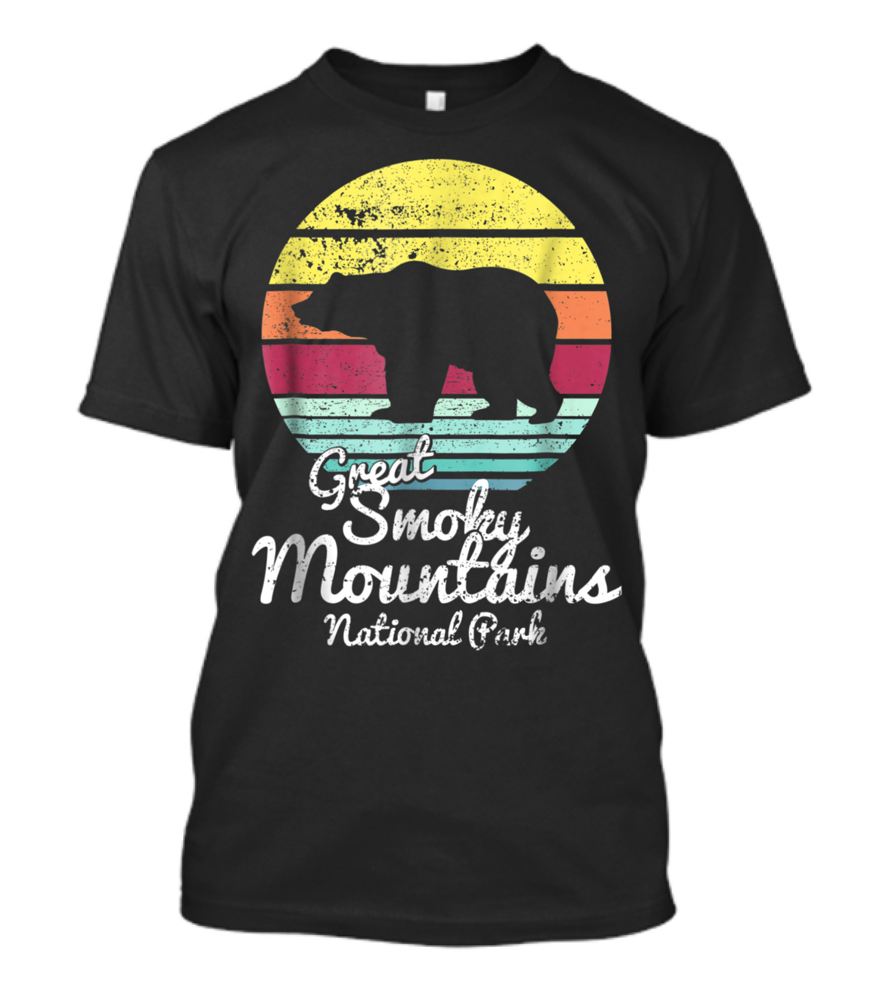 Great Smoky Mountains National Park Retro Bear T-Shirt