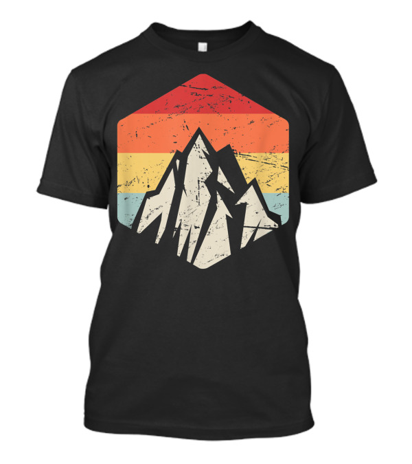 Retro Vintage Hiking Mountain Adventure Outdoors Hiker T-Shirt