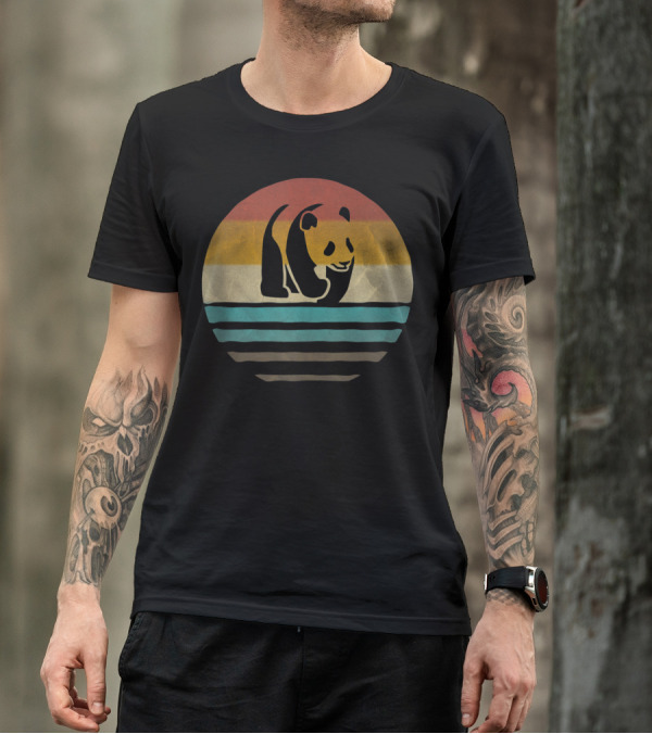 Retro Vintage Kawaii Panda Bear Lover T-Shirt