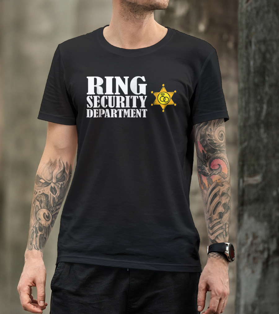 Ring Security Department Badge For Bearer Wedding Boys Party T-Shirt