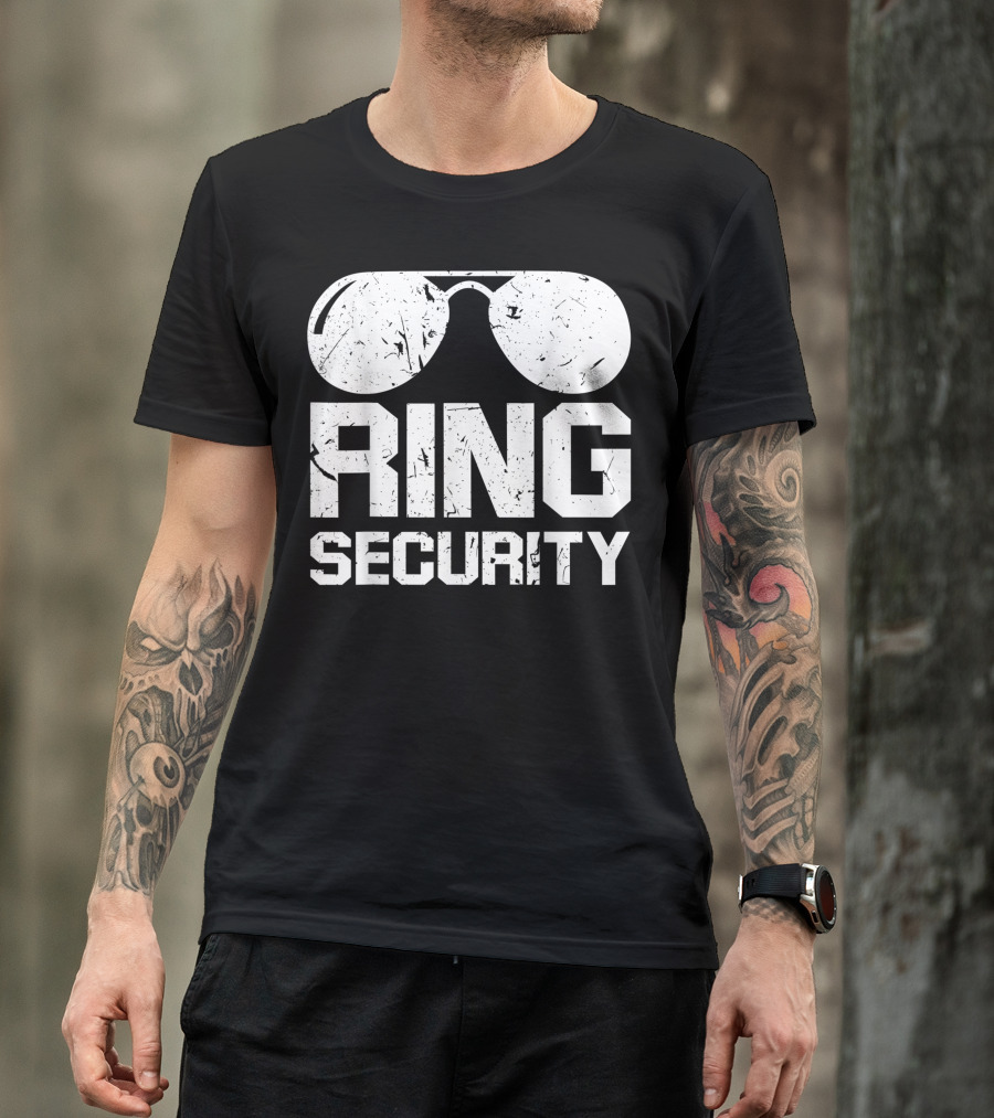 Ring Security Sunglasses Ring Bearer Boys Wedding Party T-Shirt