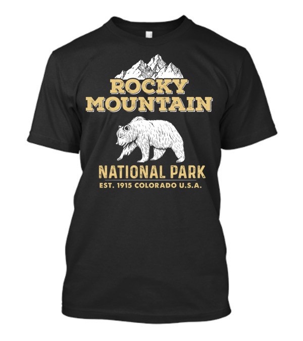 Rocky Mountain National Park Black Bear EST. 1915 Colorado U.S.A T-Shirt