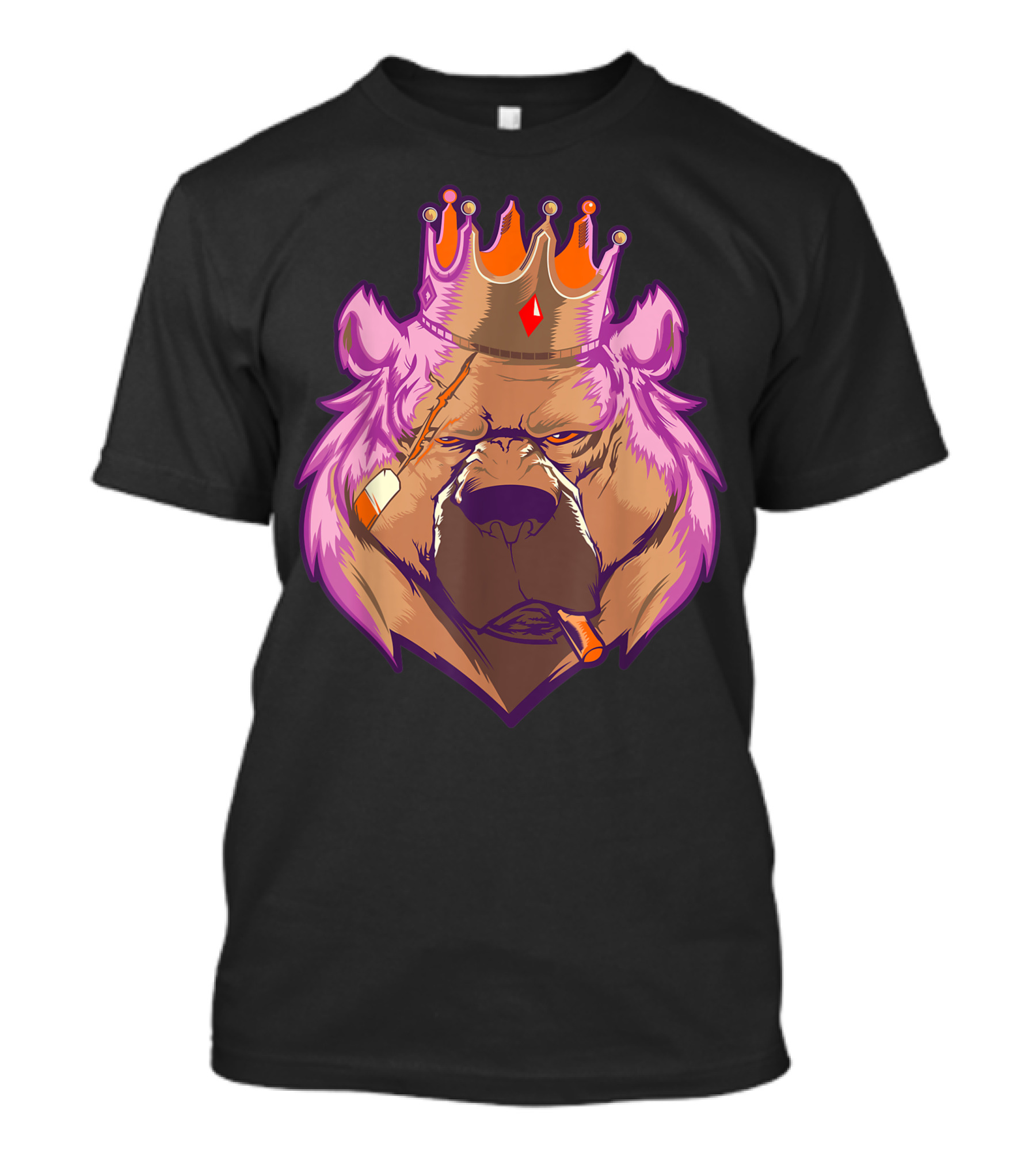 Royal King Bear With Crown And Unamused Expression T-Shirt