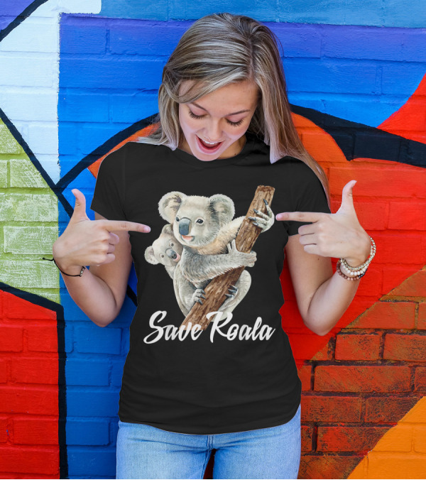 Save Koala Cute Australian Koala Duo Conservation T-Shirt
