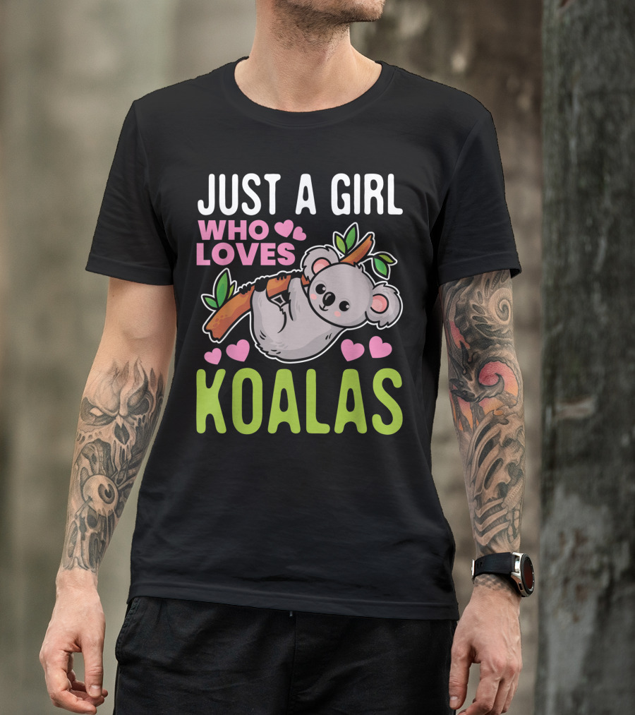 Just A Girl Who Loves Koalas Animal Lovers Vintage Koalas T-Shirt