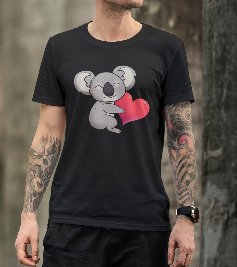 Save The Koalas Wildlife Animal Koala Bear Kawaii Koala Cute Heart Hug T-Shirt
