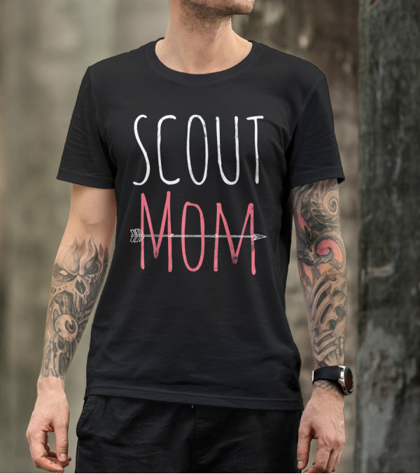 Scout Mom Mother Mama Scouting Team Leader Arrow T-Shirt