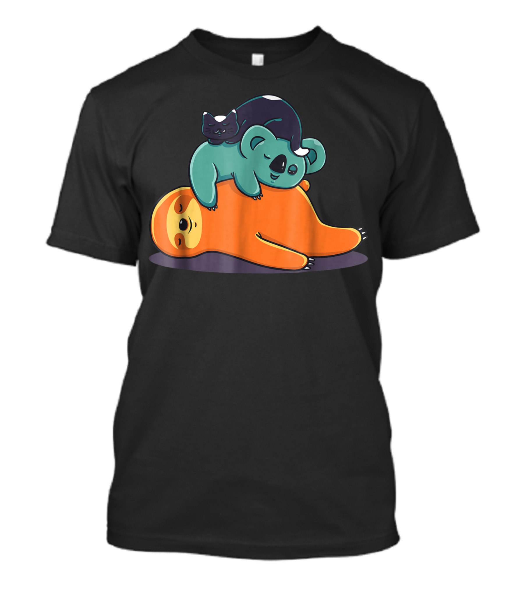 Sloth Koala Bear Cat Stack T-Shirt