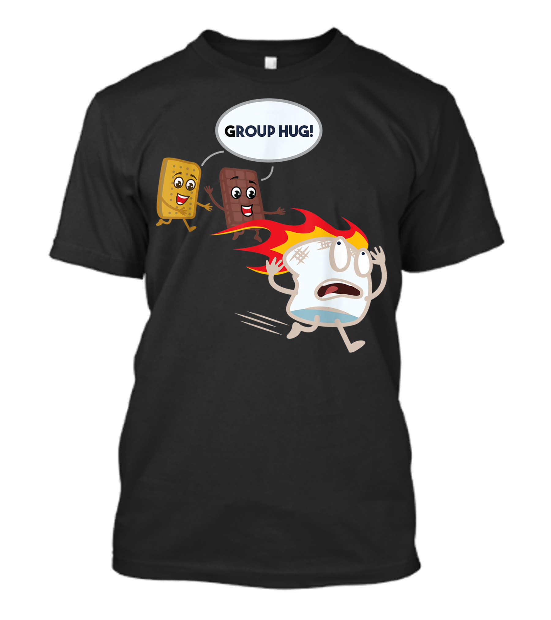 Group Hug Marshmallow Camping Bonfire Smores Roasting T-Shirt