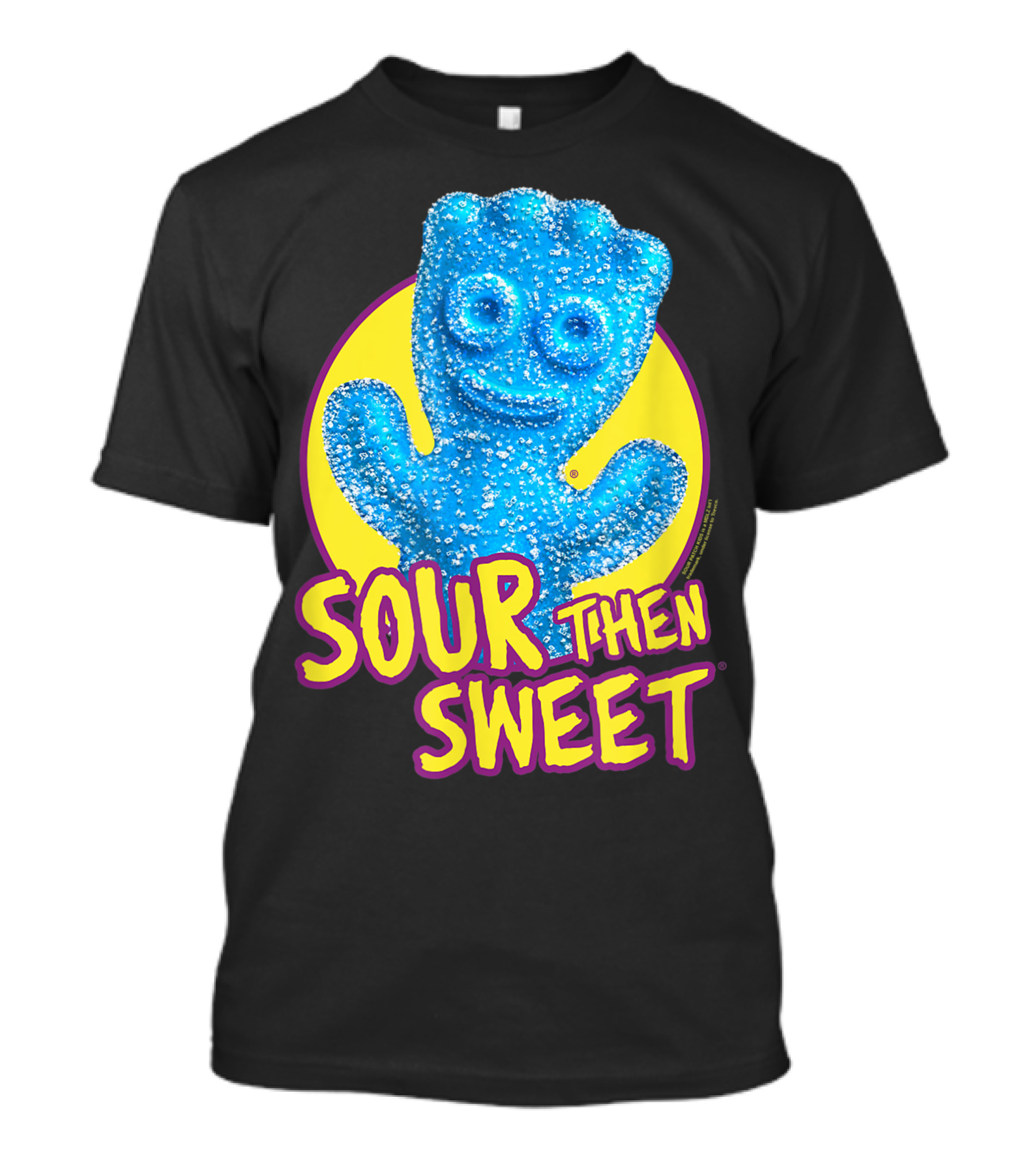 Sour Patch Kids Sour Then Sweet Blue Candy Character T-Shirt
