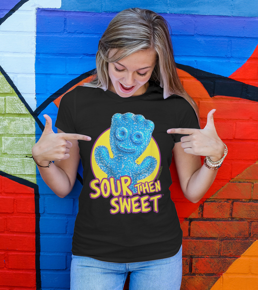 Sour Patch Kids Sour Then Sweet Blue Candy Character T-Shirt
