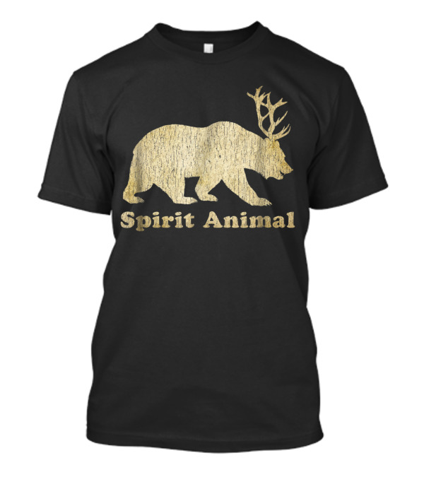 Spirit Animal Bear With Antlers DeerBeer T-Shirt