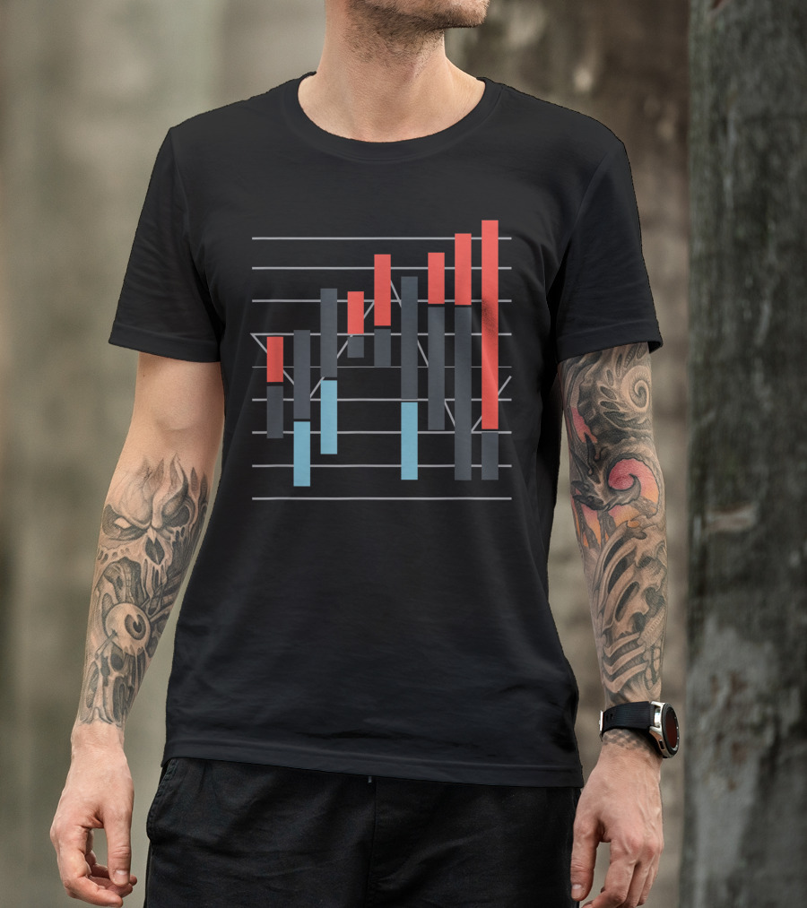 Stock Market Trading Financial Advisor Bar Graph Chart T-Shirt