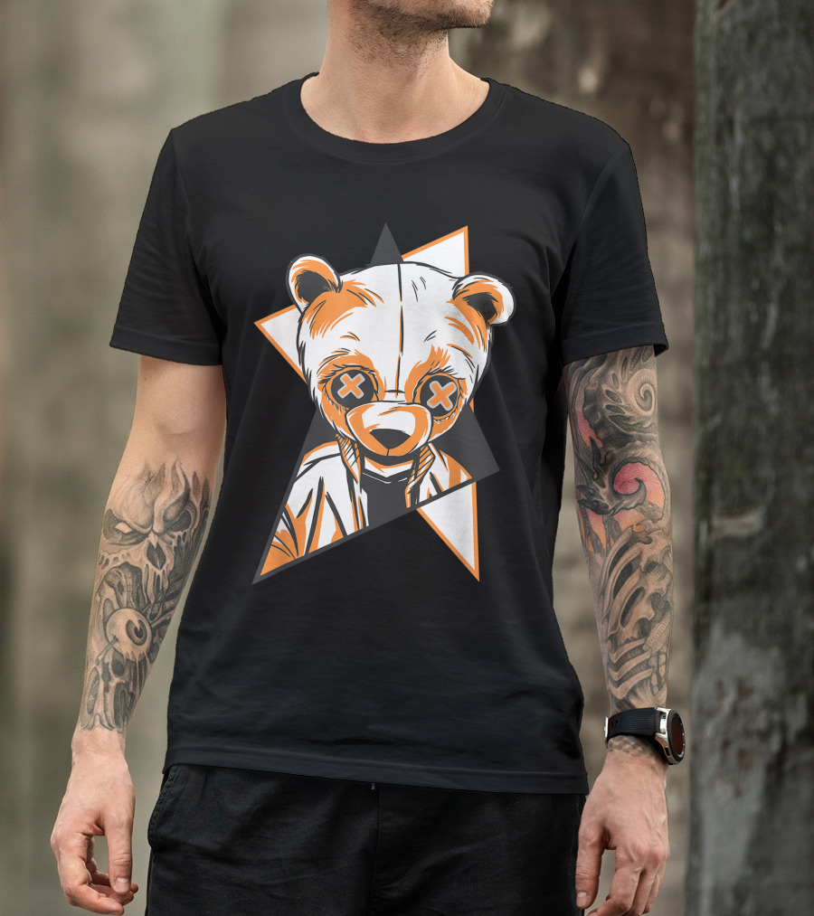 Tedday Bear X Eyes Orange White Black Style Jordan 13 Star Fish T-Shirt