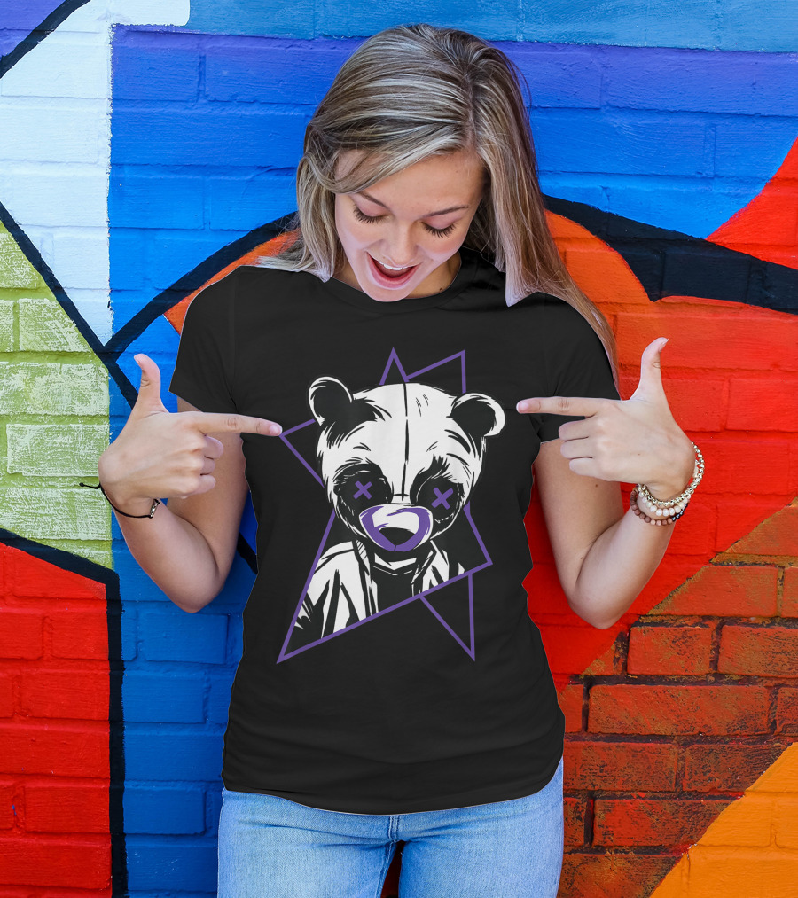 Teddy Bear X Eyes Matching Jordan 12 Dark Concord T-Shirt