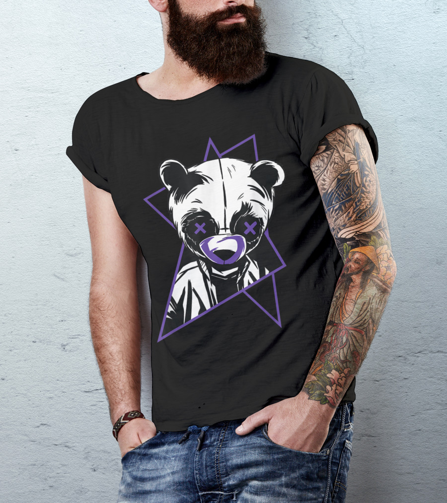 Teddy Bear X Eyes Matching Jordan 12 Dark Concord T-Shirt