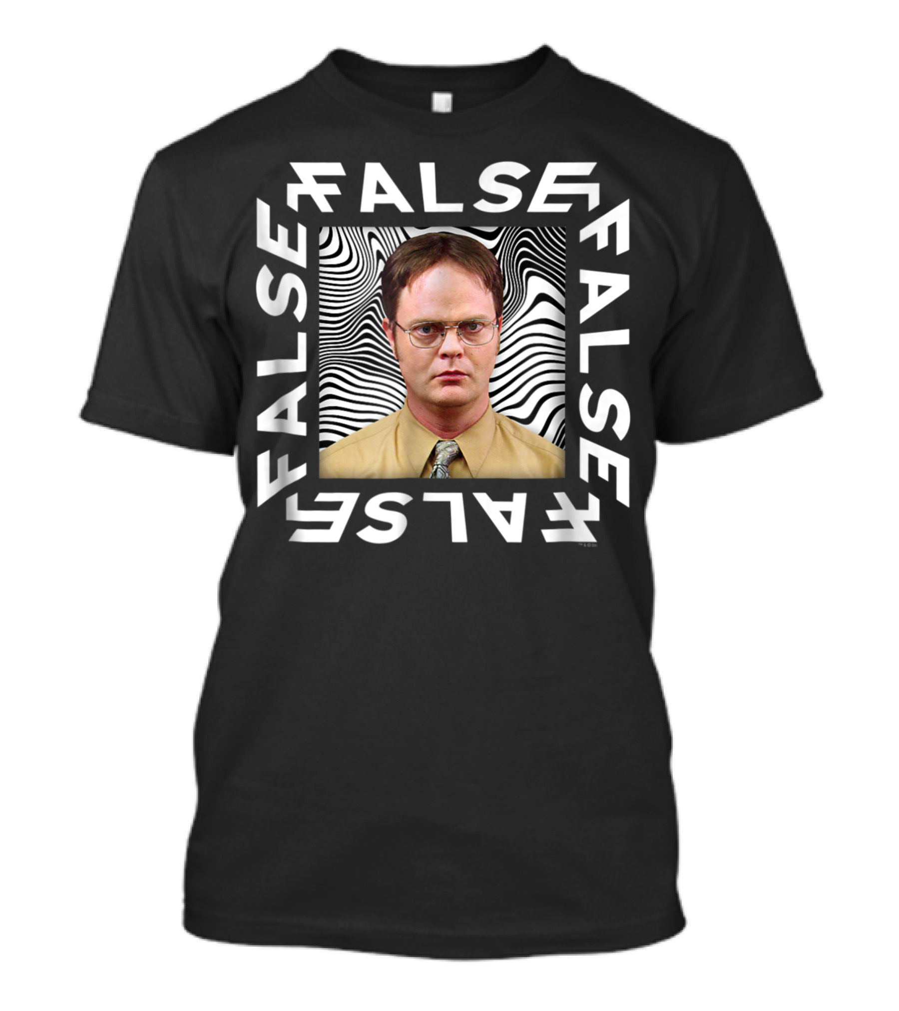 The Office Dwight False Pattern Illusion Optical False False False False T-Shirt