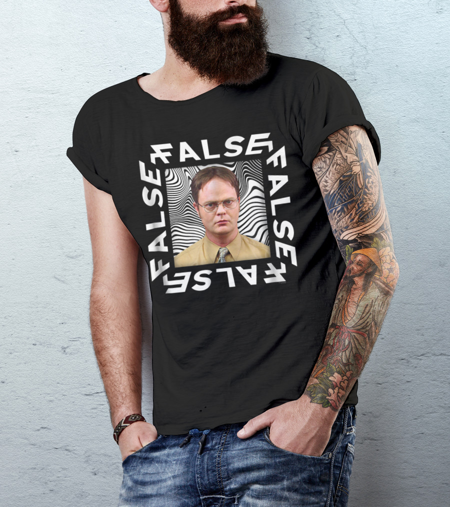The Office Dwight False Pattern Illusion Optical False False False False T-Shirt