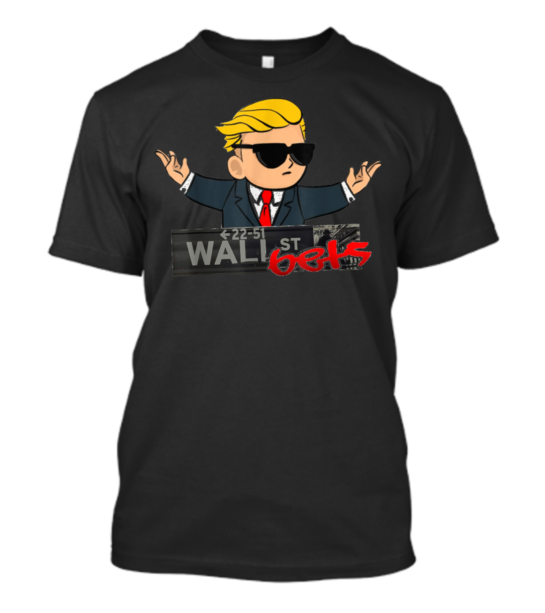 Wallstreetbets Stonks Only Go Up Tendies Tldr 22-51 Wall St Bets T-Shirt