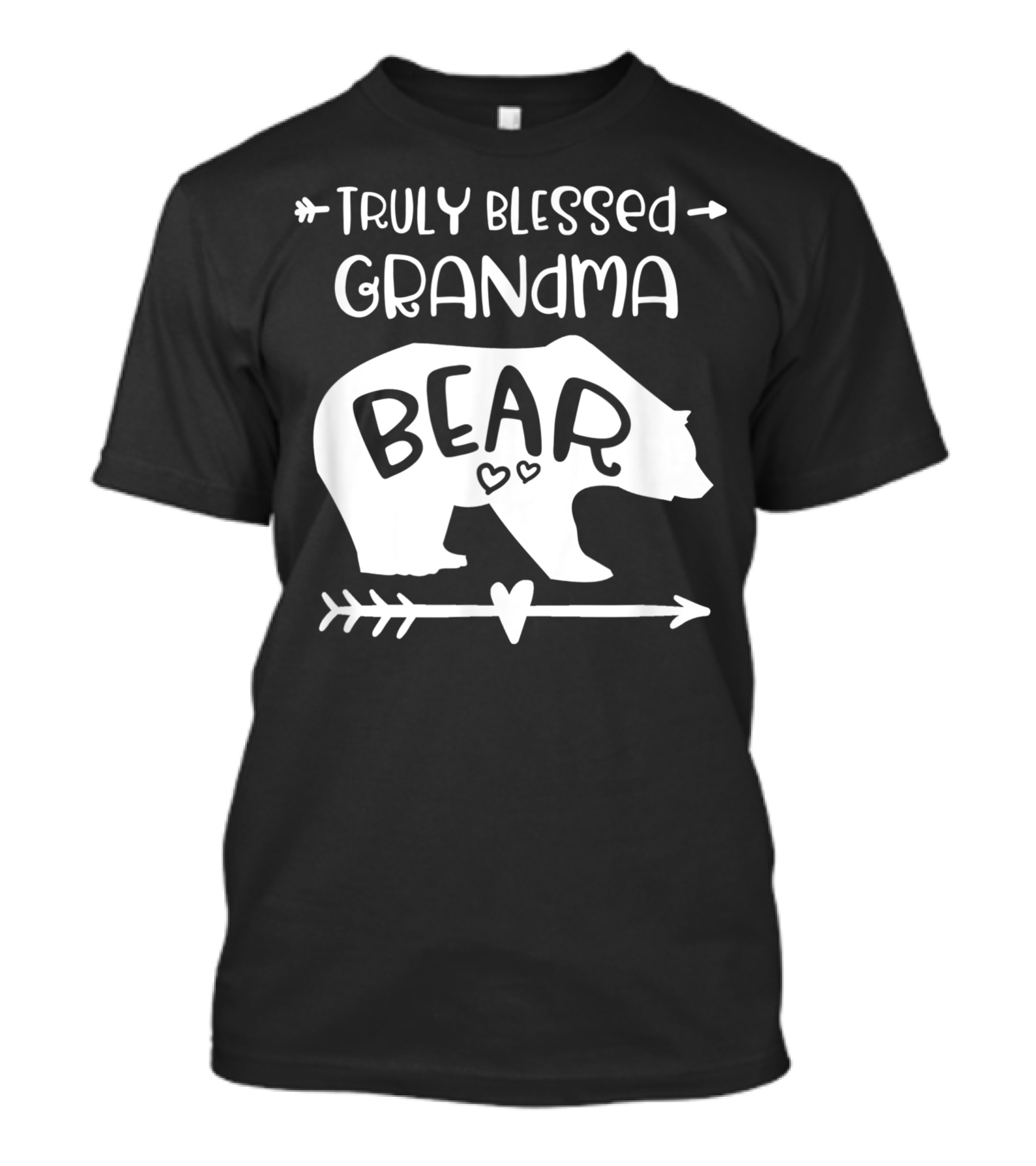 Truly Blessed Grandma Bear Arrow Hearts T-Shirt