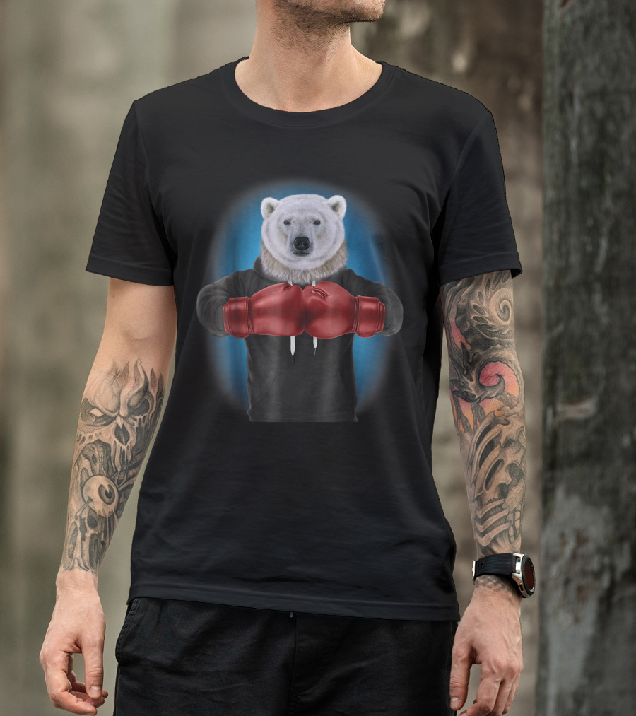 Boxing Polar Bear Martial Arts Fighter Warrior T-Shirt
