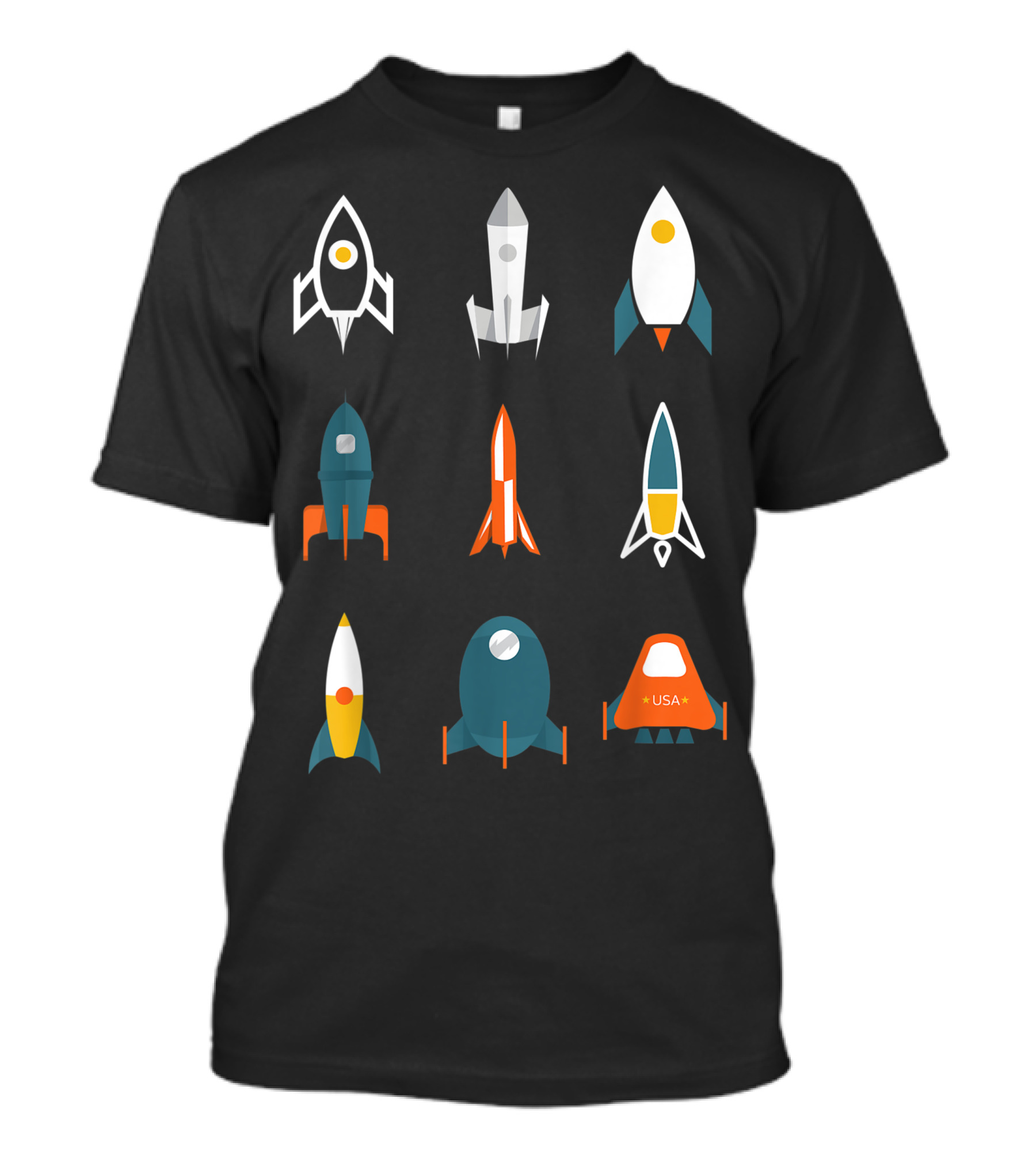 Types Of Space Rockets USA Astronaut Collection T-Shirt