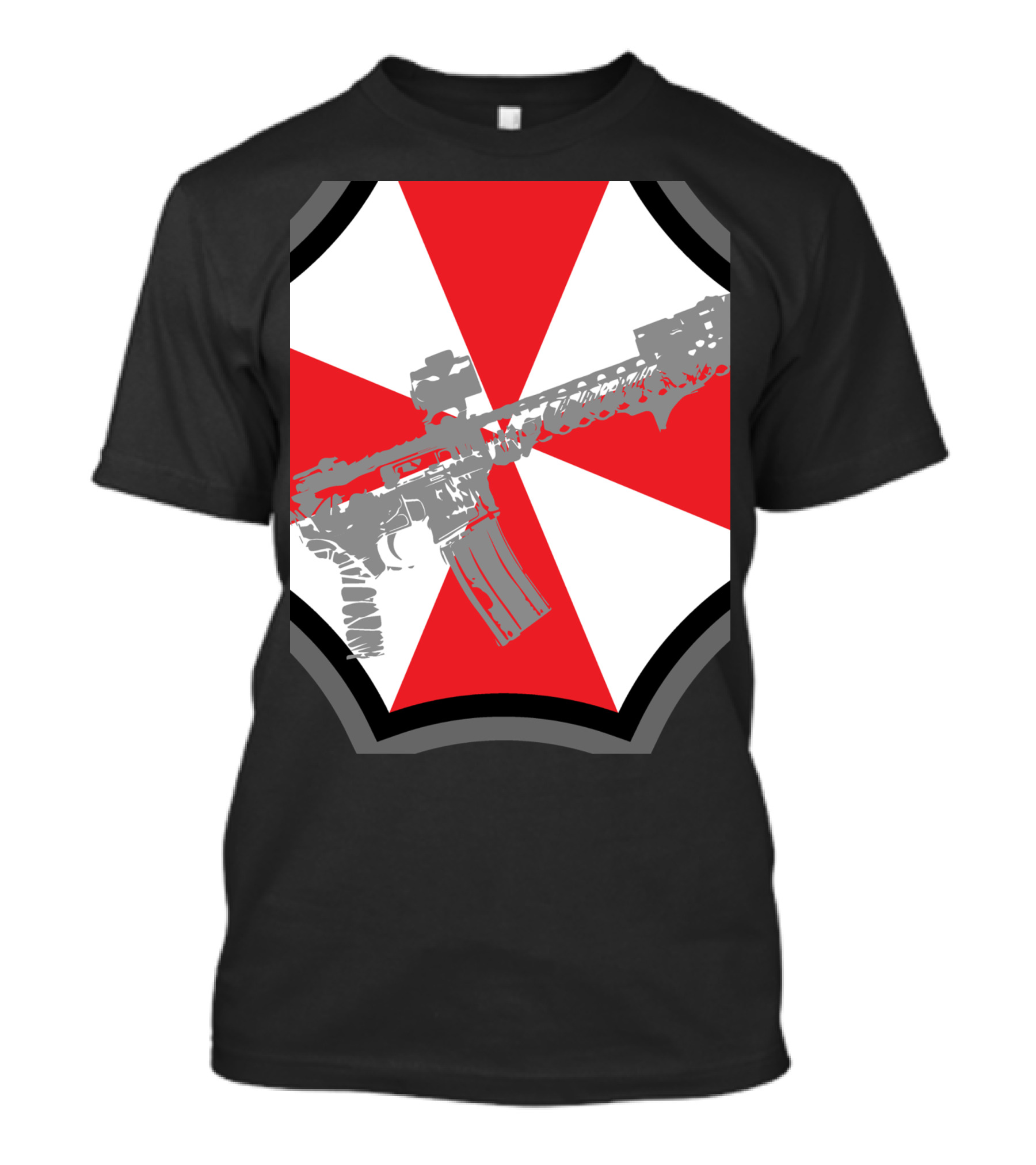 Ucwrg The 2Nd Amendment Freedoms Best Hope Rifle Over Red And White Umbrella T-Shirt