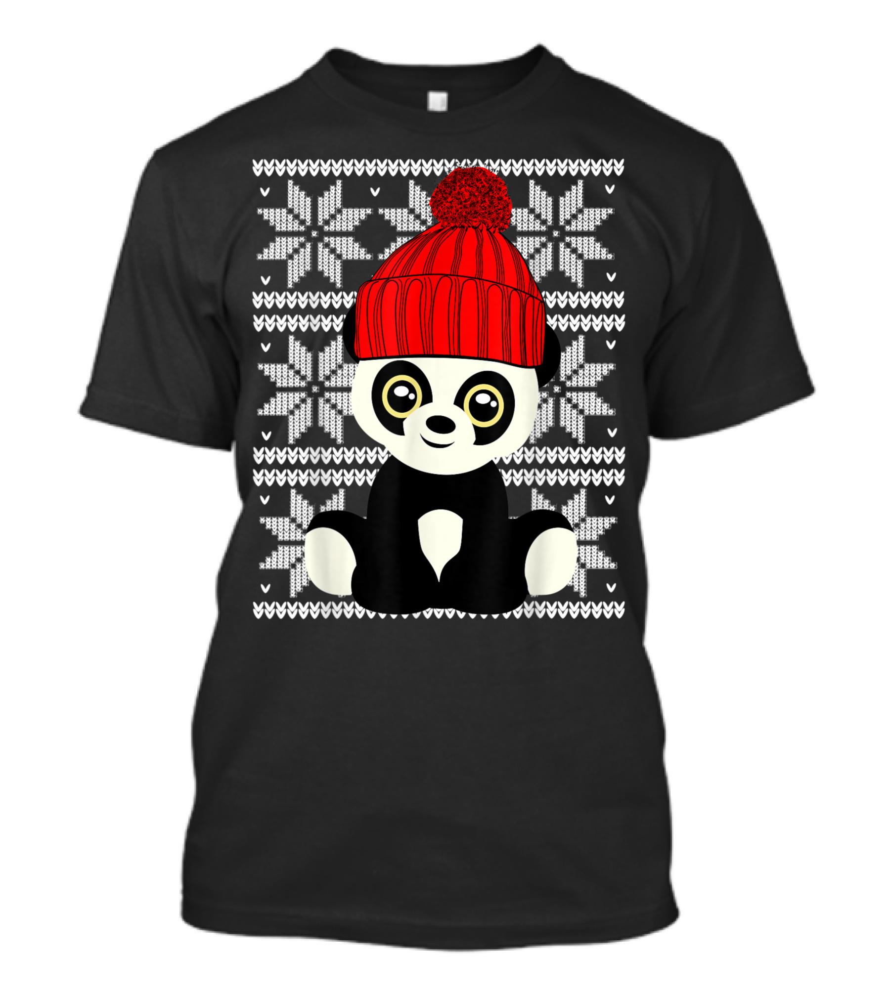 Cute Ugly Christmas Panda Bear Holiday Toy T-Shirt