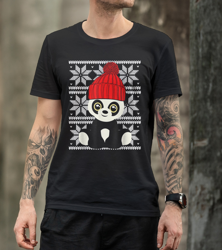 Cute Ugly Christmas Panda Bear Holiday Toy T-Shirt