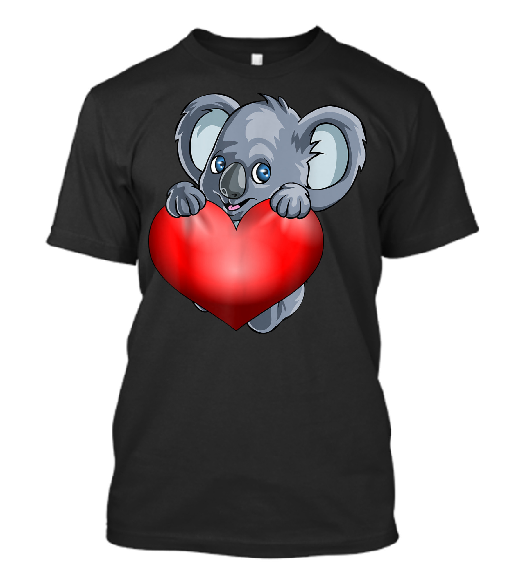 Valentines Day Koala Bear Holding Red Heart Women Men Girl T-Shirt