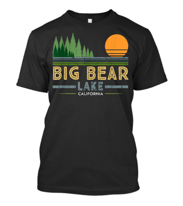 Big Bear Lake California Vintage Forest Sunset T-Shirt